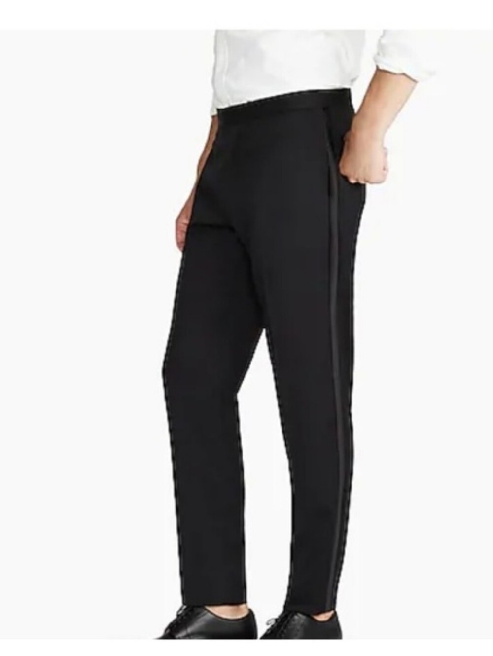 33 X30 J.crew Ludlow Classic-fit tuxedo pant in Italian wool Black Tollegno 1900